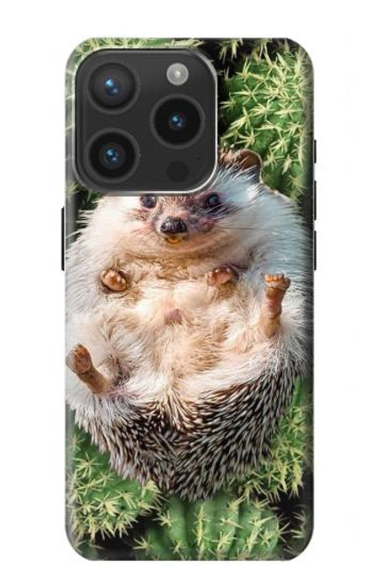 W3863 Pygmy Hedgehog Dwarf Hedgehog Paint Hülle Schutzhülle Taschen und Leder Flip für iPhone 15 Pro