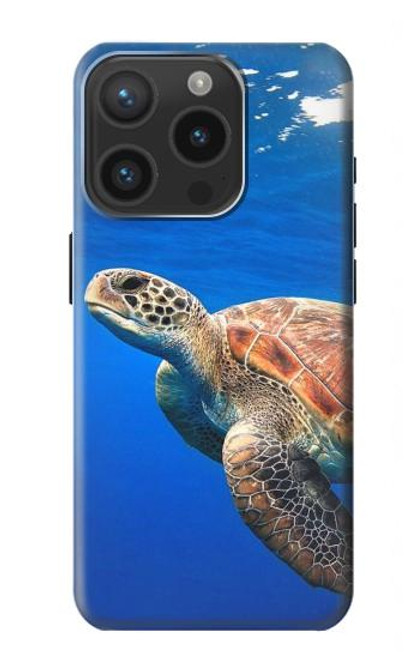 W3898 Sea Turtle Hülle Schutzhülle Taschen und Leder Flip für iPhone 15 Pro
