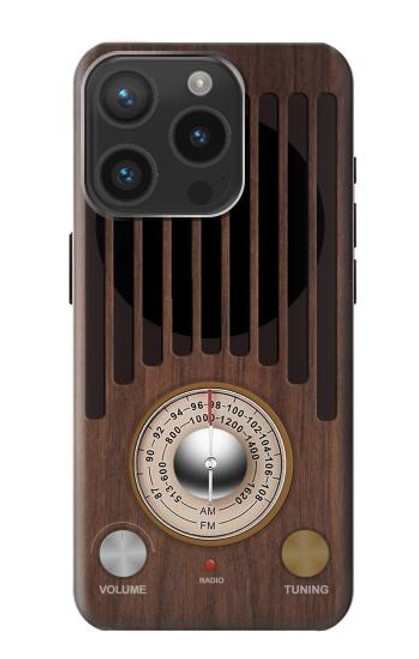 W3935 FM AM Radio Tuner Graphic Hülle Schutzhülle Taschen und Leder Flip für iPhone 15 Pro