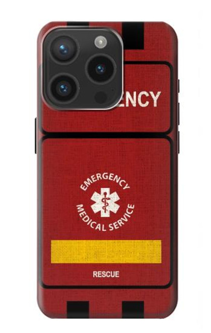 W3957 Emergency Medical Service Hülle Schutzhülle Taschen und Leder Flip für iPhone 15 Pro