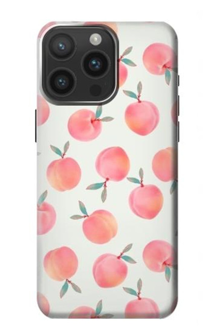 W3503 Peach Hülle Schutzhülle Taschen und Leder Flip für iPhone 15 Pro Max