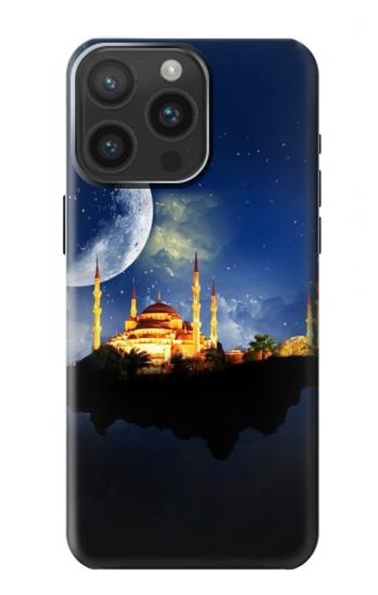 W3506 Islamic Ramadan Hülle Schutzhülle Taschen und Leder Flip für iPhone 15 Pro Max
