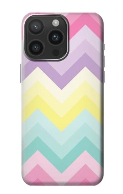 W3514 Rainbow Zigzag Hülle Schutzhülle Taschen und Leder Flip für iPhone 15 Pro Max