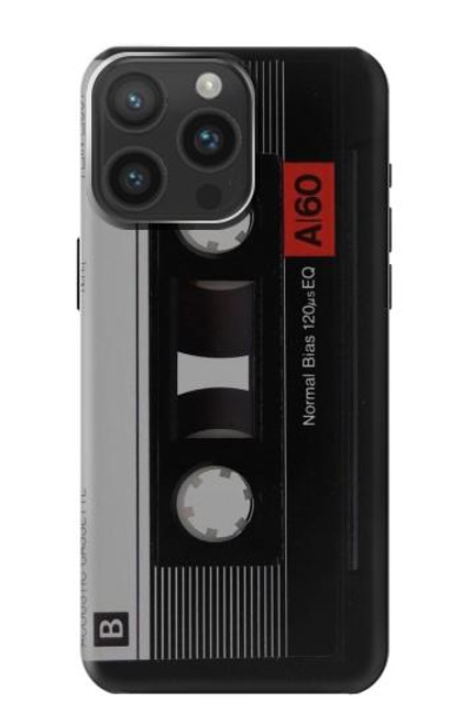 W3516 Vintage Cassette Tape Hülle Schutzhülle Taschen und Leder Flip für iPhone 15 Pro Max