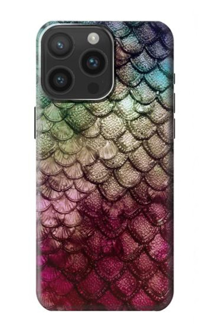 W3539 Mermaid Fish Scale Hülle Schutzhülle Taschen und Leder Flip für iPhone 15 Pro Max