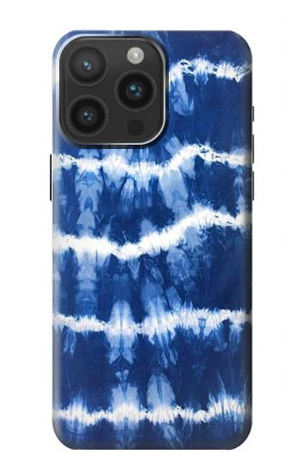 W3671 Blue Tie Dye Hülle Schutzhülle Taschen und Leder Flip für iPhone 15 Pro Max