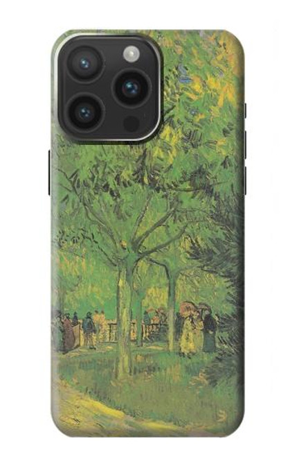 W3748 Van Gogh A Lane in a Public Garden Hülle Schutzhülle Taschen und Leder Flip für iPhone 15 Pro Max