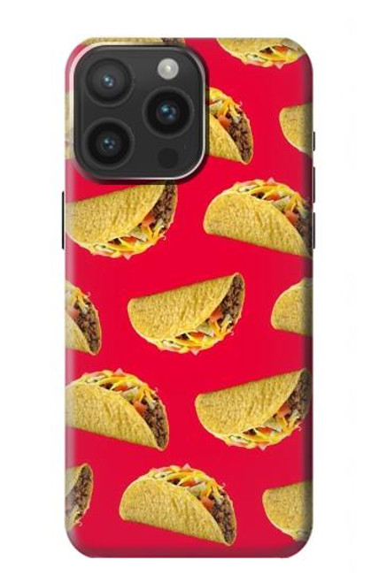 W3755 Mexican Taco Tacos Hülle Schutzhülle Taschen und Leder Flip für iPhone 15 Pro Max