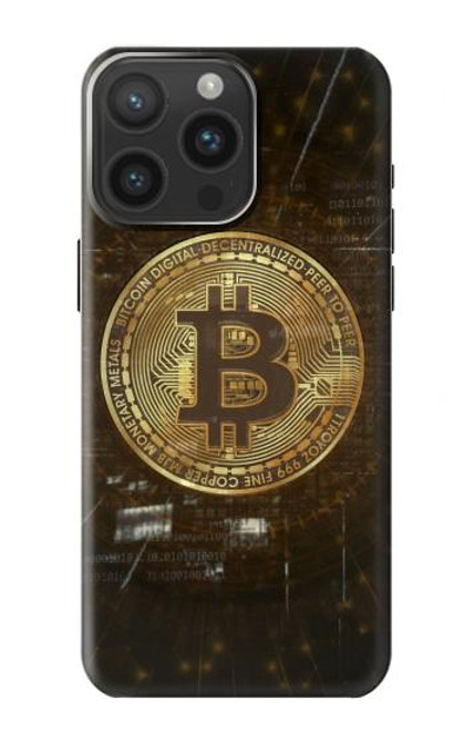 W3798 Cryptocurrency Bitcoin Hülle Schutzhülle Taschen und Leder Flip für iPhone 15 Pro Max