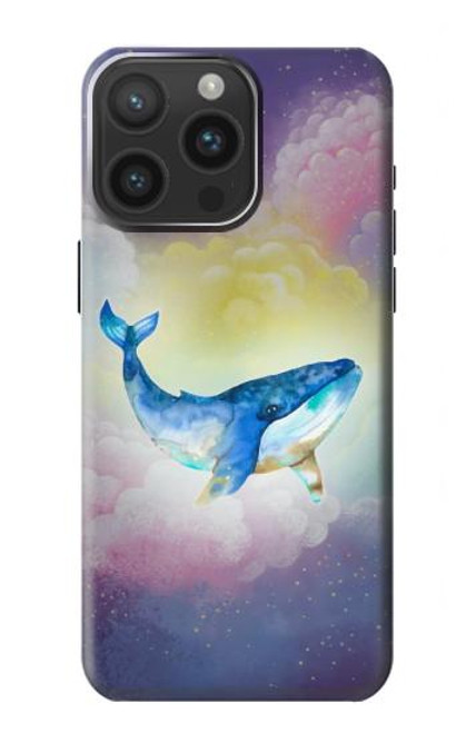 W3802 Dream Whale Pastel Fantasy Hülle Schutzhülle Taschen und Leder Flip für iPhone 15 Pro Max
