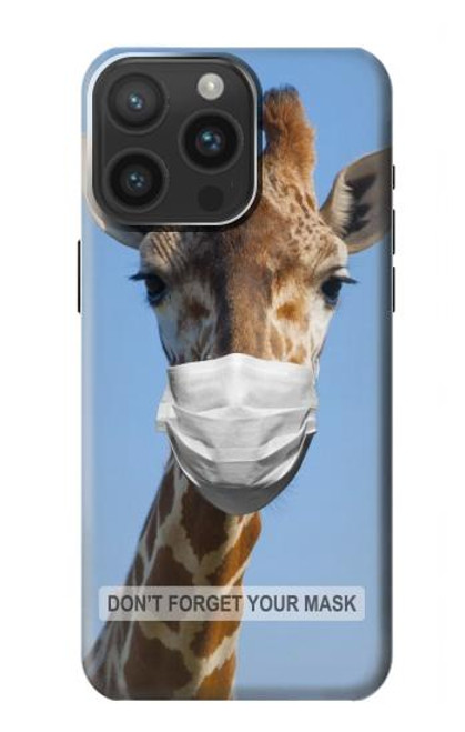 W3806 Funny Giraffe Hülle Schutzhülle Taschen und Leder Flip für iPhone 15 Pro Max