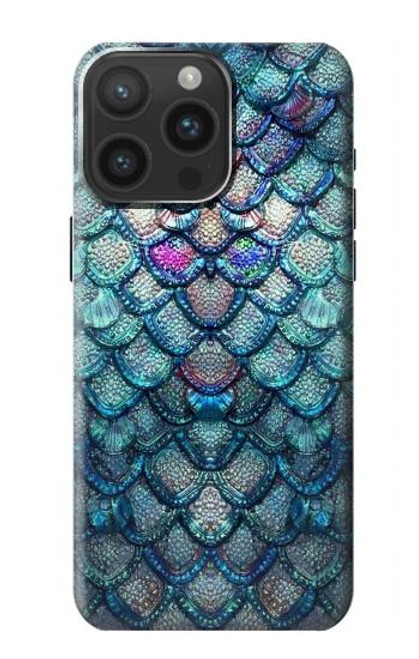 W3809 Mermaid Fish Scale Hülle Schutzhülle Taschen und Leder Flip für iPhone 15 Pro Max