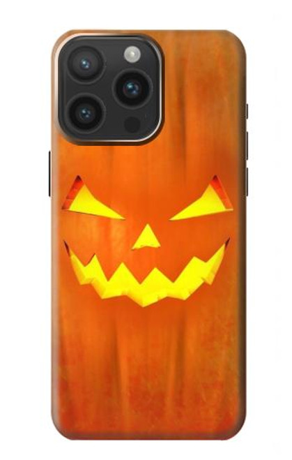 W3828 Pumpkin Halloween Hülle Schutzhülle Taschen und Leder Flip für iPhone 15 Pro Max