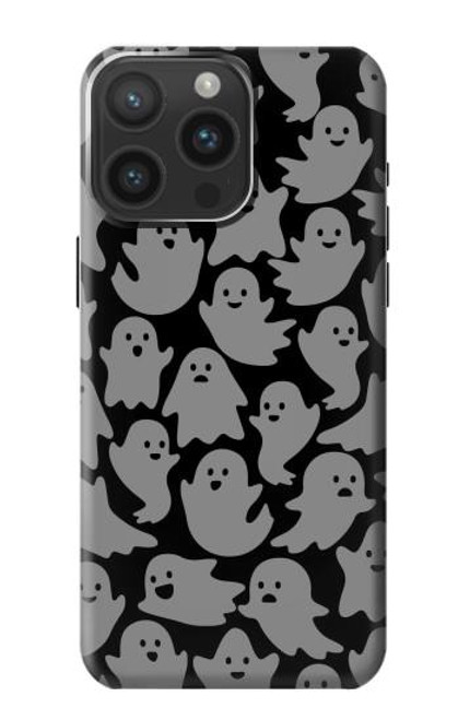 W3835 Cute Ghost Pattern Hülle Schutzhülle Taschen und Leder Flip für iPhone 15 Pro Max