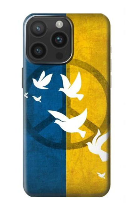 W3857 Peace Dove Ukraine Flag Hülle Schutzhülle Taschen und Leder Flip für iPhone 15 Pro Max