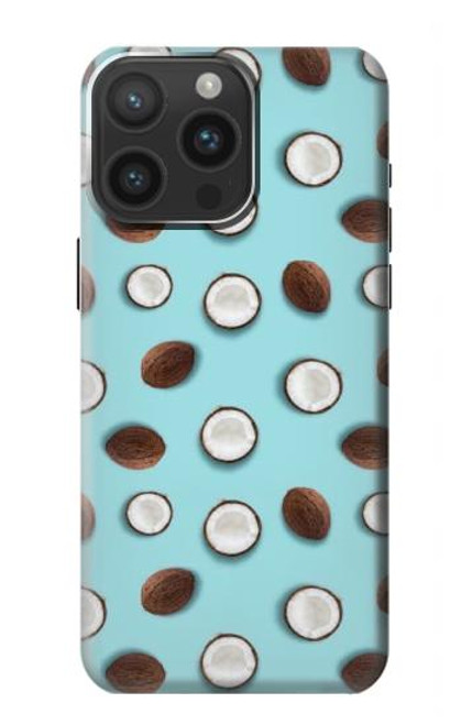 W3860 Coconut Dot Pattern Hülle Schutzhülle Taschen und Leder Flip für iPhone 15 Pro Max