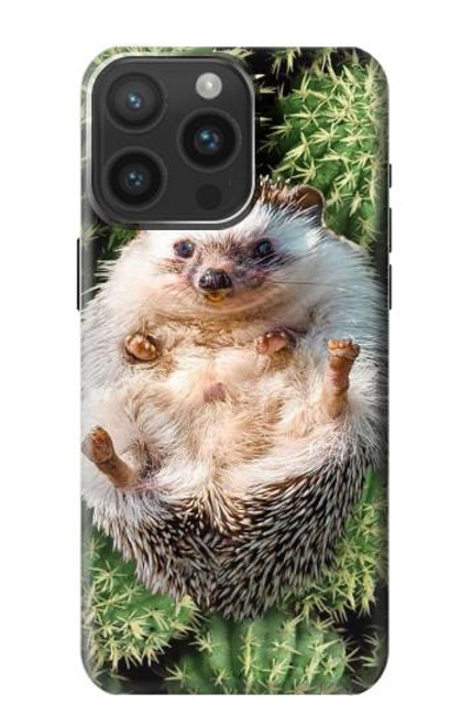 W3863 Pygmy Hedgehog Dwarf Hedgehog Paint Hülle Schutzhülle Taschen und Leder Flip für iPhone 15 Pro Max