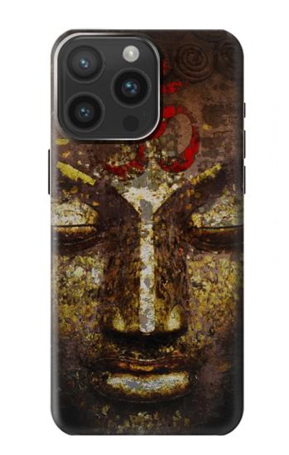 W3874 Buddha Face Ohm Symbol Hülle Schutzhülle Taschen und Leder Flip für iPhone 15 Pro Max