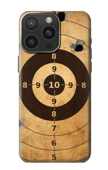 W3894 Paper Gun Shooting Target Hülle Schutzhülle Taschen und Leder Flip für iPhone 15 Pro Max