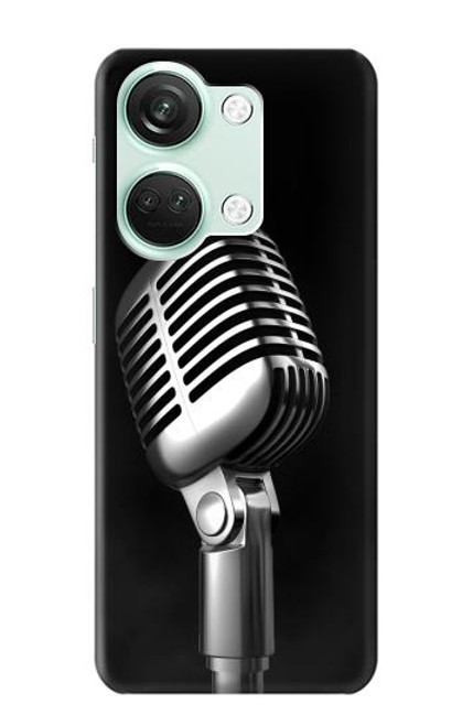 W1672 Retro Microphone Jazz Music Hülle Schutzhülle Taschen und Leder Flip für OnePlus Nord 3