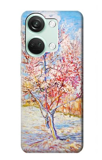W2450 Van Gogh Peach Tree Blossom Hülle Schutzhülle Taschen und Leder Flip für OnePlus Nord 3