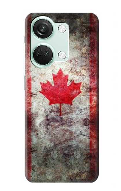 W2490 Canada Maple Leaf Flag Texture Hülle Schutzhülle Taschen und Leder Flip für OnePlus Nord 3