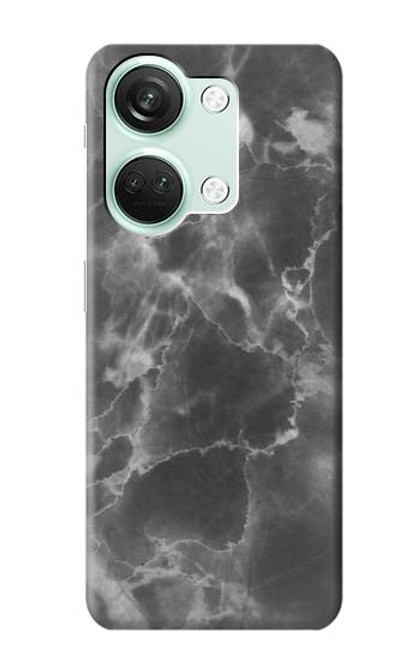W2526 Black Marble Graphic Printed Hülle Schutzhülle Taschen und Leder Flip für OnePlus Nord 3