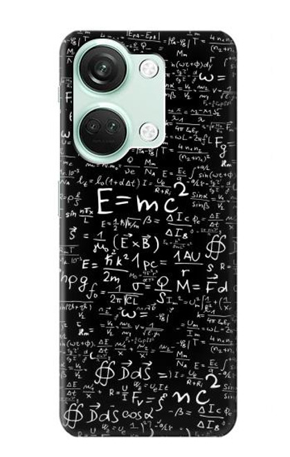 W2574 Mathematics Physics Blackboard Equation Hülle Schutzhülle Taschen und Leder Flip für OnePlus Nord 3