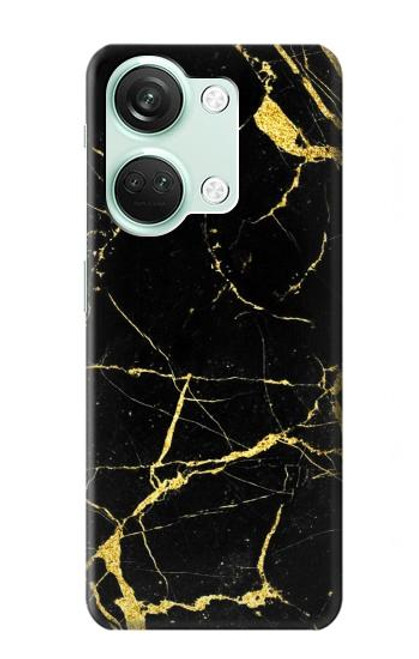 W2896 Gold Marble Graphic Printed Hülle Schutzhülle Taschen und Leder Flip für OnePlus Nord 3