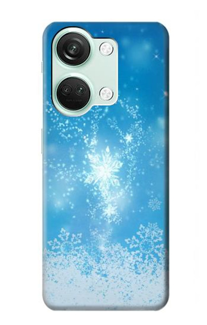 W2923 Frozen Snow Spell Magic Hülle Schutzhülle Taschen und Leder Flip für OnePlus Nord 3