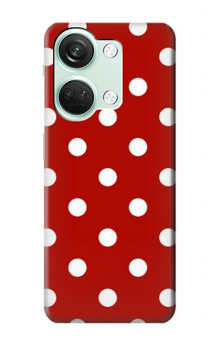 W2951 Red Polka Dots Hülle Schutzhülle Taschen und Leder Flip für OnePlus Nord 3