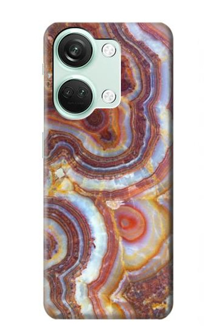 W3034 Colored Marble Texture Printed Hülle Schutzhülle Taschen und Leder Flip für OnePlus Nord 3