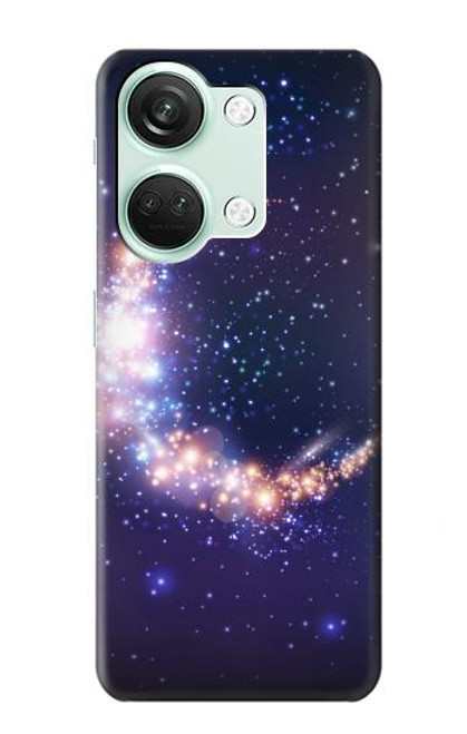 W3324 Crescent Moon Galaxy Hülle Schutzhülle Taschen und Leder Flip für OnePlus Nord 3