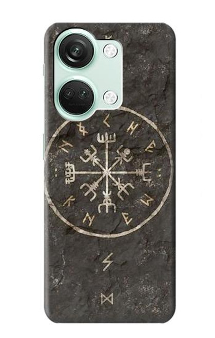 W3413 Norse Ancient Viking Symbol Hülle Schutzhülle Taschen und Leder Flip für OnePlus Nord 3