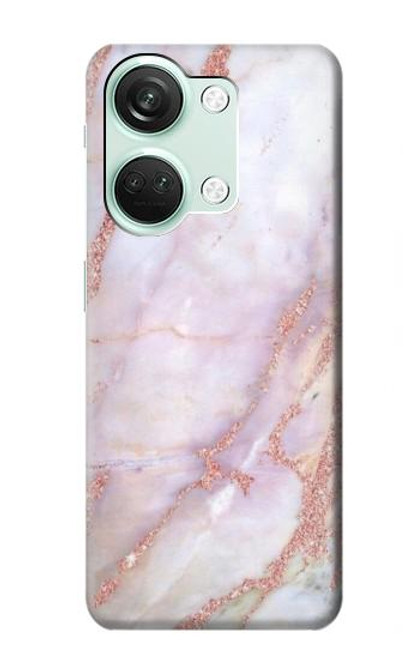 W3482 Soft Pink Marble Graphic Print Hülle Schutzhülle Taschen und Leder Flip für OnePlus Nord 3