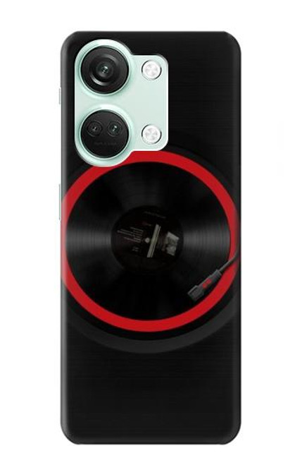 W3531 Spinning Record Player Hülle Schutzhülle Taschen und Leder Flip für OnePlus Nord 3