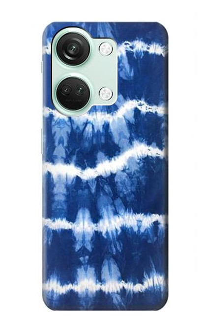 W3671 Blue Tie Dye Hülle Schutzhülle Taschen und Leder Flip für OnePlus Nord 3