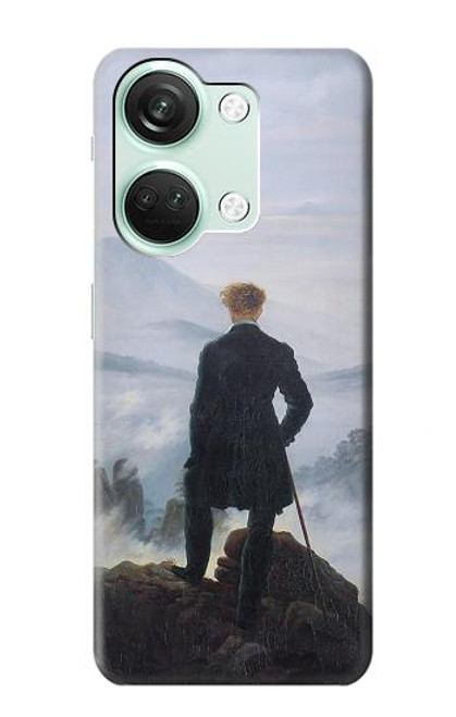 W3789 Wanderer above the Sea of Fog Hülle Schutzhülle Taschen und Leder Flip für OnePlus Nord 3