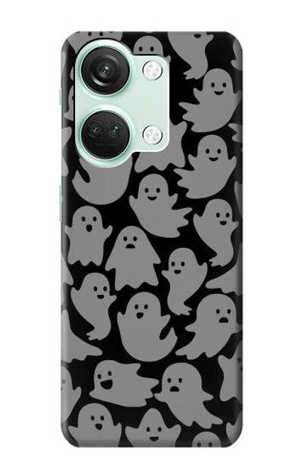 W3835 Cute Ghost Pattern Hülle Schutzhülle Taschen und Leder Flip für OnePlus Nord 3