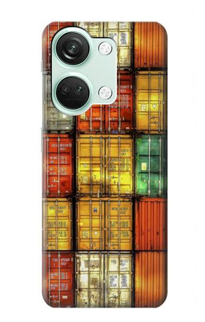 W3861 Colorful Container Block Hülle Schutzhülle Taschen und Leder Flip für OnePlus Nord 3