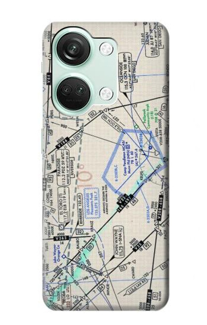 W3882 Flying Enroute Chart Hülle Schutzhülle Taschen und Leder Flip für OnePlus Nord 3