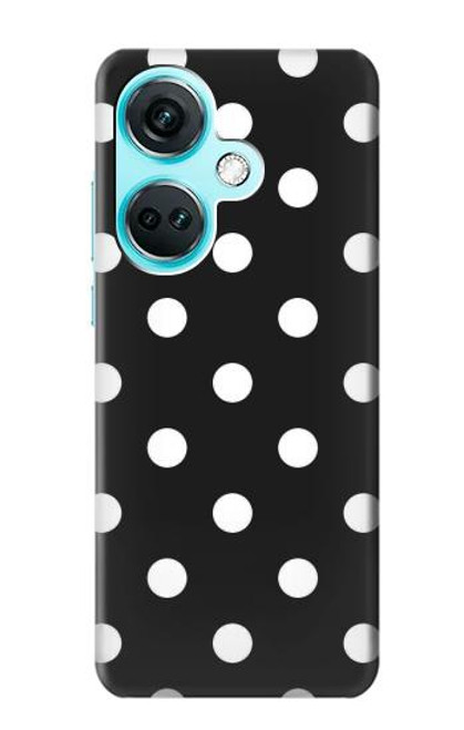 W2299 Black Polka Dots Hülle Schutzhülle Taschen und Leder Flip für OnePlus Nord CE3