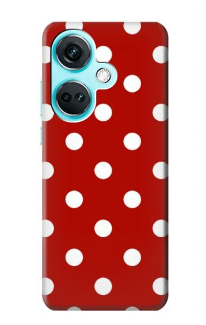 W2951 Red Polka Dots Hülle Schutzhülle Taschen und Leder Flip für OnePlus Nord CE3