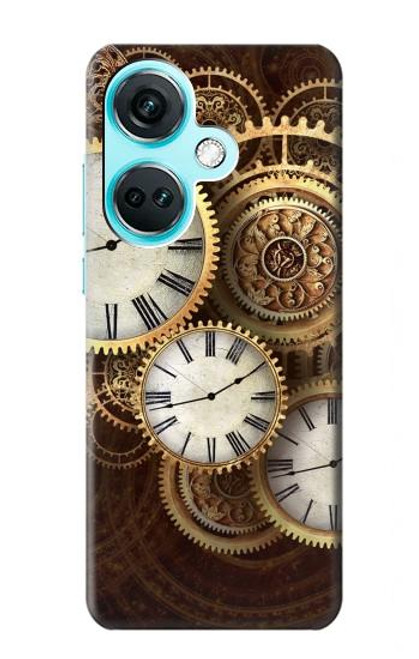 W3172 Gold Clock Live Hülle Schutzhülle Taschen und Leder Flip für OnePlus Nord CE3