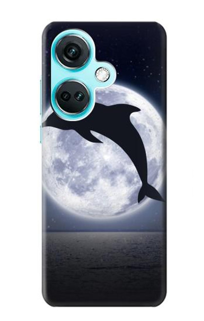 W3510 Dolphin Moon Night Hülle Schutzhülle Taschen und Leder Flip für OnePlus Nord CE3