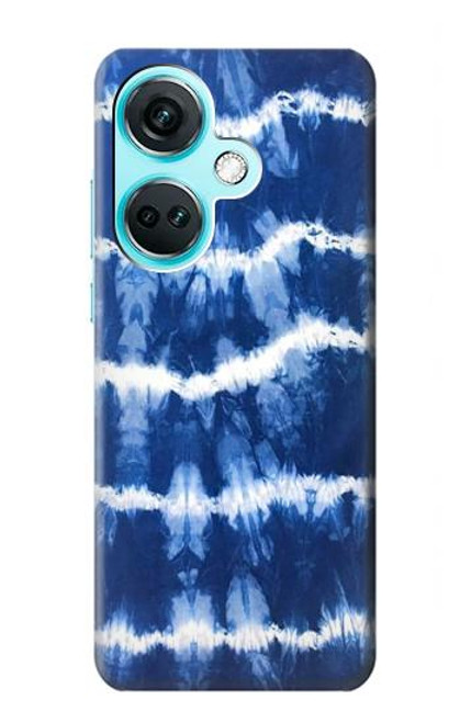 W3671 Blue Tie Dye Hülle Schutzhülle Taschen und Leder Flip für OnePlus Nord CE3