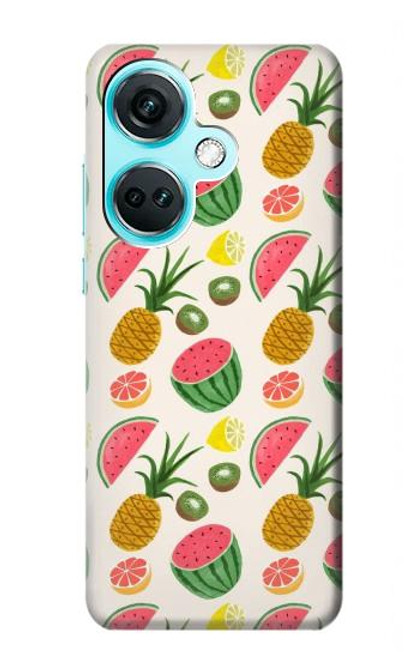 W3883 Fruit Pattern Hülle Schutzhülle Taschen und Leder Flip für OnePlus Nord CE3