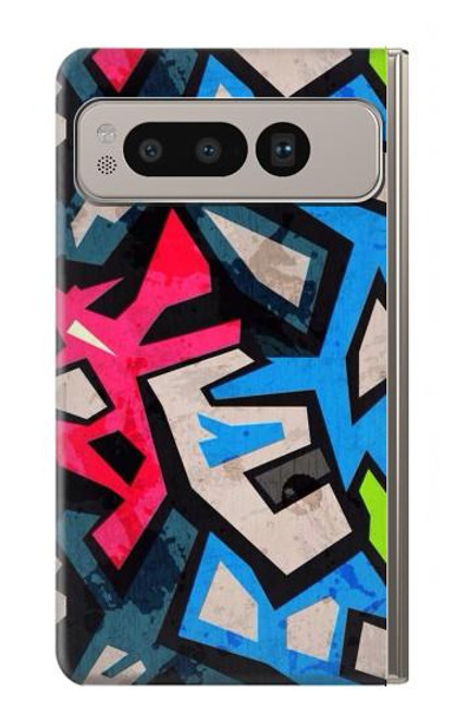 W3445 Graffiti Street Art Hülle Schutzhülle Taschen und Leder Flip für Google Pixel Fold