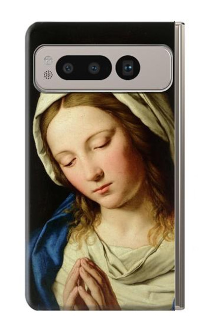 W3476 Virgin Mary Prayer Hülle Schutzhülle Taschen und Leder Flip für Google Pixel Fold