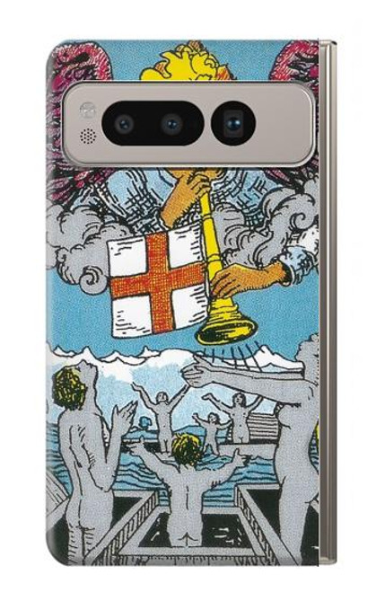 W3743 Tarot Card The Judgement Hülle Schutzhülle Taschen und Leder Flip für Google Pixel Fold